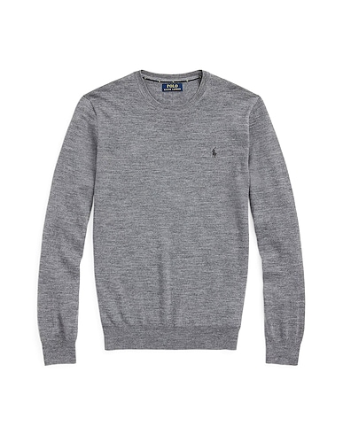 POLO RALPH LAUREN Jumper Grey 100% Merino Wool