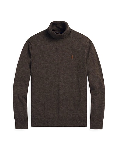 POLO RALPH LAUREN Turtleneck WASHABLE WOOL TURTLENECK SWEATER
 Dark brown 100% Wool