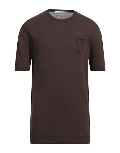 GREY DANIELE ALESSANDRINI Pullover Dunkelbraun 100% Baumwolle