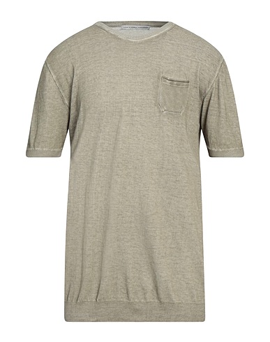 GREY DANIELE ALESSANDRINI Pullover Khaki 100% Cotone