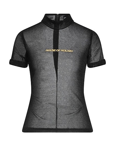 HOUSE OF HOLLAND Polo neck Black 100% Polyester, Elastane