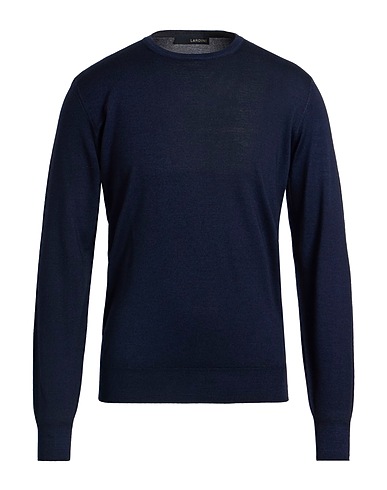 LARDINI Pullover Blu notte 70% Lana, 20% Seta, 10% Cachemire
