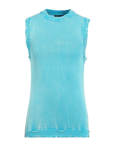 DANIELE ALESSANDRINI Jumper Turquoise 100% Cotton