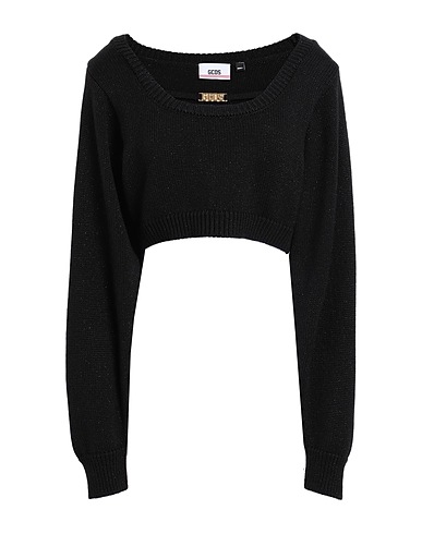 GCDS Jumper Black 33% Wool, 33% Acrylic, 26% Viscose, 4% Polyester, 4% Metallic fiber