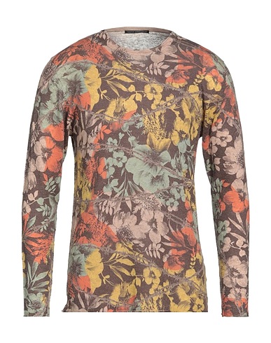 DANIELE ALESSANDRINI Jumper Khaki 50% Cotton, 50% Linen