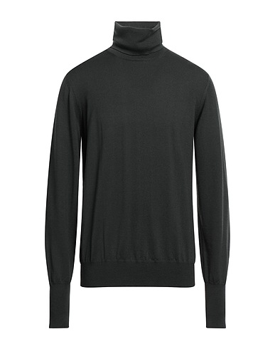 ALPHA STUDIO Rollkragenpullover Dunkelgrün 100% Merinowolle