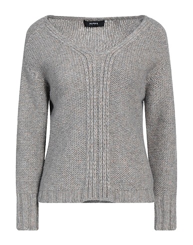 ALPHA STUDIO Pullover Hellgrau 58% Wolle, 42% Nylon