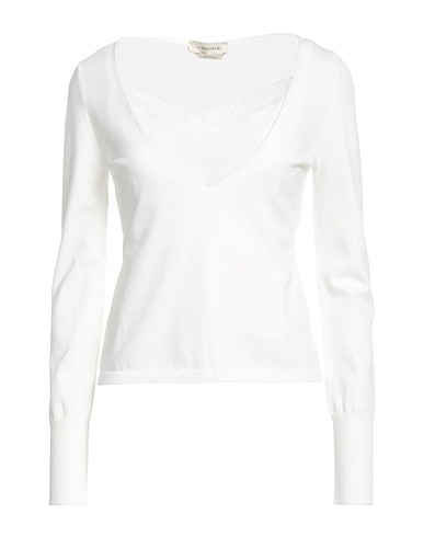 ANNA MOLINARI Jumper White 68% Viscose, 32% Polyester, Acetate, Silk, Polyamide