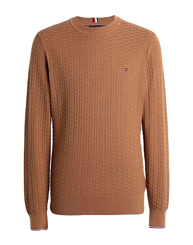TOMMY HILFIGER Pullover Cammello 100% Cotone