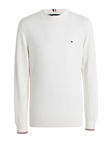 TOMMY HILFIGER Pullover Avorio 100% Cotone
