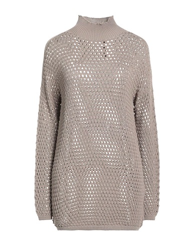 MANILA GRACE Polo neck Khaki 50% Wool, 50% Acrylic