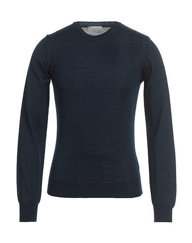 MASSIMO BRUNELLI Jumper Midnight blue 50% Merino Wool, 50% Acrylic