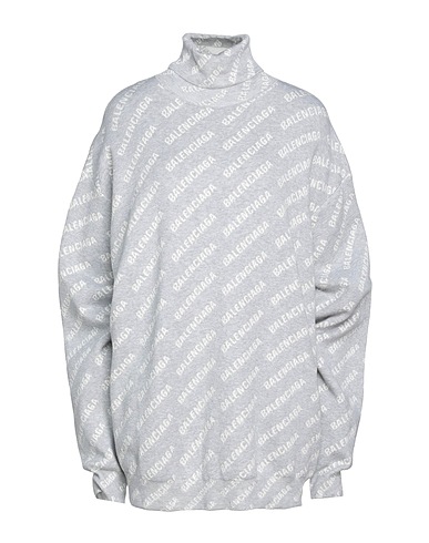 BALENCIAGA Turtleneck Light grey 43% Cotton, 26% Wool, 20% Polyester, 10% Polyamide, 1% Elastane