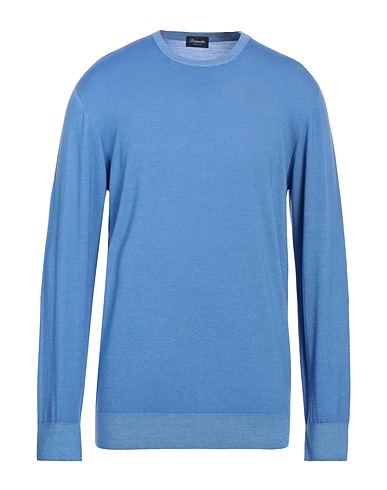 DRUMOHR Jumper Pastel blue 100% Super 140s Wool