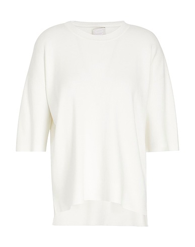 8 by YOOX Jumper KNIT OVERSIZED FIT SHORT SLEEVES CREW-NECK
 Ivory 73% Viscose, 27% Polyamide