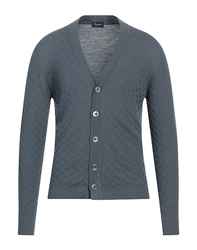 DRUMOHR Cardigan Slate blue 100% Merino Wool