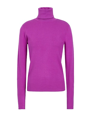 8 by YOOX Polo neck KNIT SLIM FIT ROLL-NECK
 Mauve 73% Viscose, 27% Polyamide