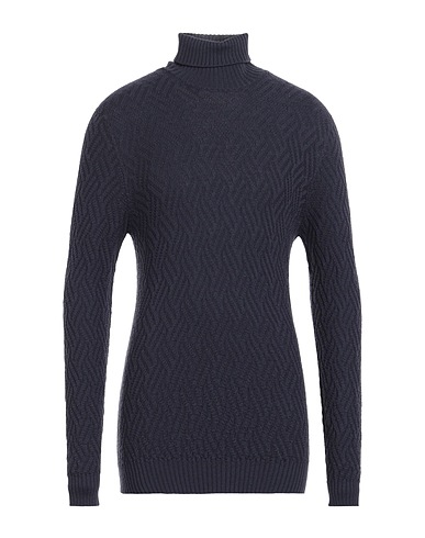 DRUMOHR Polo neck Navy blue 100% Merino Wool