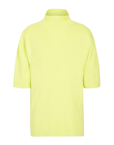 8 by YOOX Dolcevita KNIT OVERSIZED FIT SHORT SLEEVES TURTLE-NECK
 Giallo 73% Viscosa, 27% Poliammide