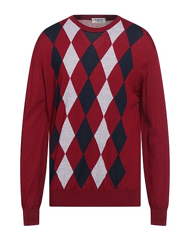 TSD12 Pullover Bordeaux 100% Merinowolle