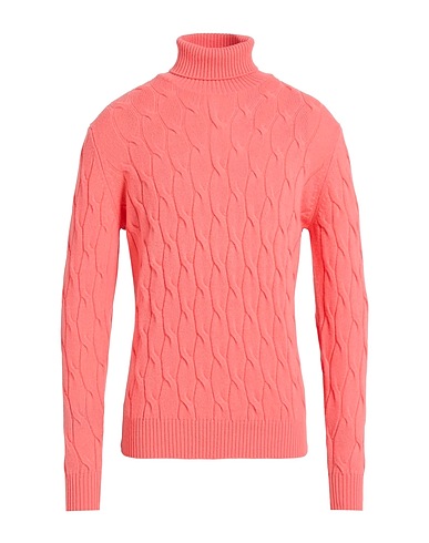 FILIPPO DE LAURENTIIS Rollkragenpullover Lachs 90% Super 120s Wolle, 10% Kaschmir