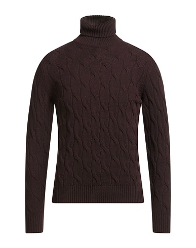 FILIPPO DE LAURENTIIS Rollkragenpullover Schokobraun 90% Super 120s Wolle, 10% Kaschmir
