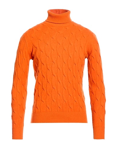 FILIPPO DE LAURENTIIS Polo neck ARANCIONE 90% Super 120s Wool, 10% Cashmere