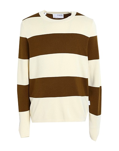 SELECTED HOMME Pullover Kaki 65% Polyester recyclé, 35% Viscose