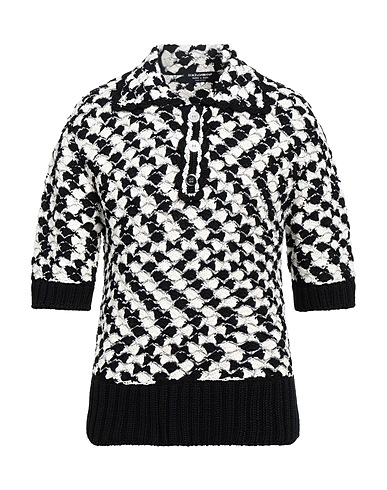DOLCE&GABBANA Jumper Black 70% Cotton, 15% Metallized polyamide, 15% Polyamide