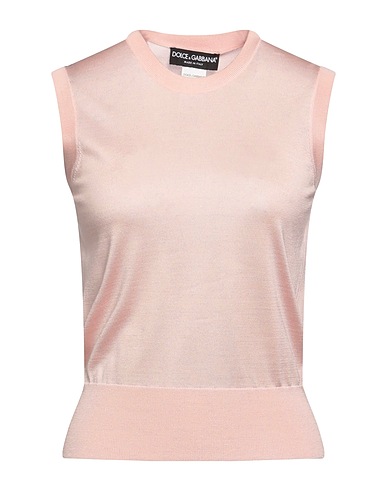 DOLCE&GABBANA Sleeveless sweater Light pink 100% Silk