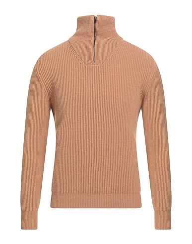 GRP Sweater with zip Camel 90% Merino Wool, 10% Cashmere