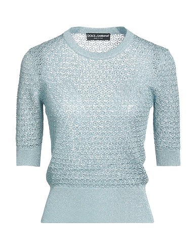 DOLCE&GABBANA Sweater Light blue 77% Viscose, 23% Metallic Polyester