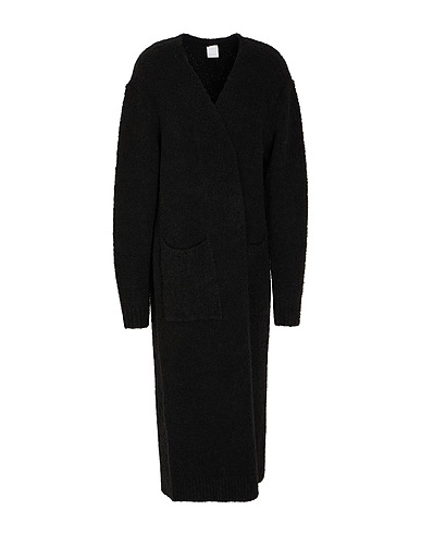 8 by YOOX Strickjacke OVERSIZE KNIT MAXI CARDIGAN
 Schwarz 61% Acryl, 21% Wolle, 18% Polyester