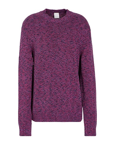 8 by YOOX Pullover TWIST-YARN KNIT SWEATER
 Viola 64% Cotone, 22% Cotone riciclato, 14% Poliestere riciclato