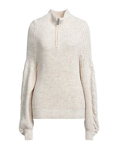 MVP WARDROBE Polo neck Beige 75% Acrylic, 10% Viscose, 10% Wool, 5% Alpaca wool
