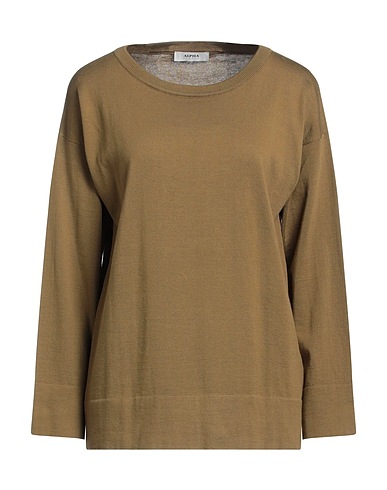 ALPHA STUDIO Jumper Military green 100% Cotton