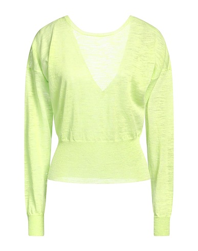 SOLOTRE Jumper Lime green 55% Linen, 45% Polyester