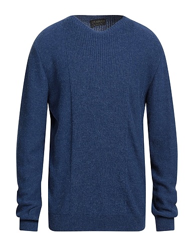 TRUSSARDI Pullover Blu notte 100% Lana di alpaca
