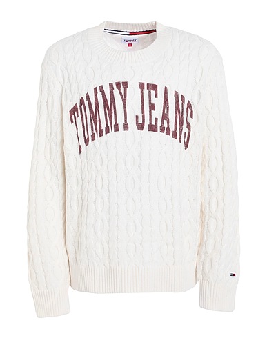 TOMMY JEANS Sweater Ivory 50% Recycled polyester, 50% Acrylic