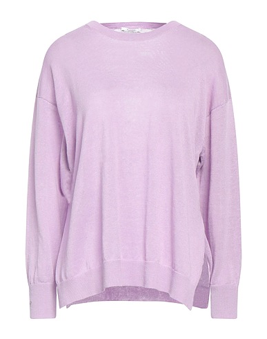 PESERICO Pullover Lila 60% Leinen, 40% Baumwolle