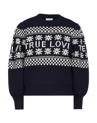 SANDRO Jumper Midnight blue 75% Wool, 24% Polyamide, 1% Elastane