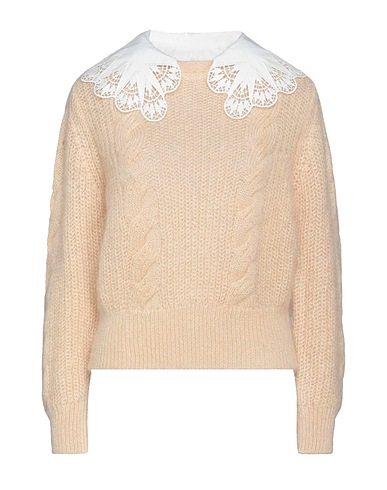 SANDRO Jersey Beige 57% Lana mohair, 26% Acrílico, 17% Lana, Poliéster, Algodón