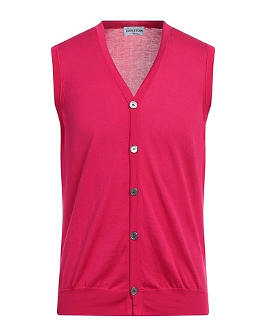 ROBERTSON OF DUMFRIES Cardigan Fucsia 100% Cotone