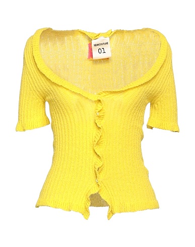 SEMICOUTURE Cardigan Lime green 70% Cotton, 30% Polyamide