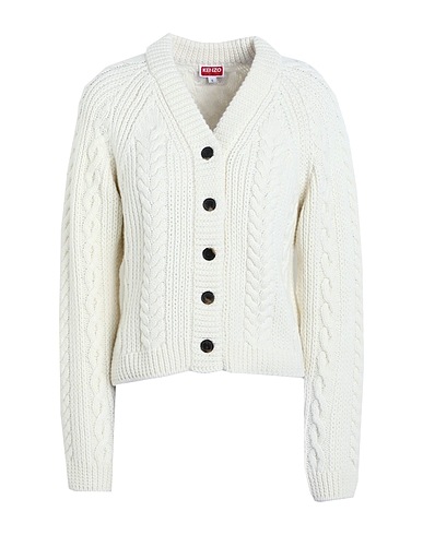 KENZO Cardigan Ivory 100% Wool