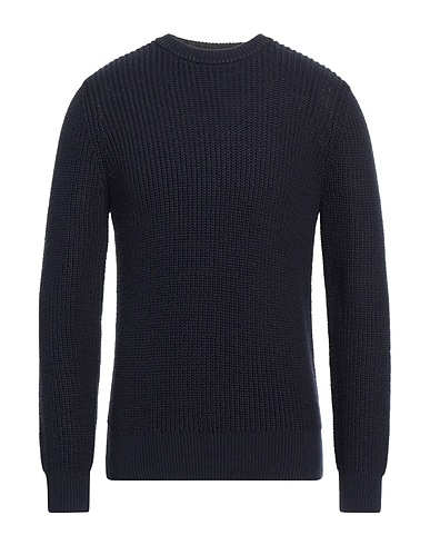 SANDRO Jumper Navy blue 91% Cotton, 9% Silk