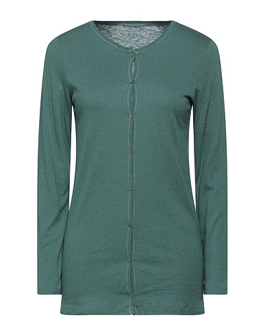 MAJESTIC FILATURES Cardigan Green 70% Cotton, 30% Cashmere