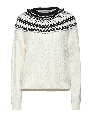 VALENTINO GARAVANI Jumper Ivory 100% Virgin Wool, Polyester, Polyamide, Cotton, Metallic fiber