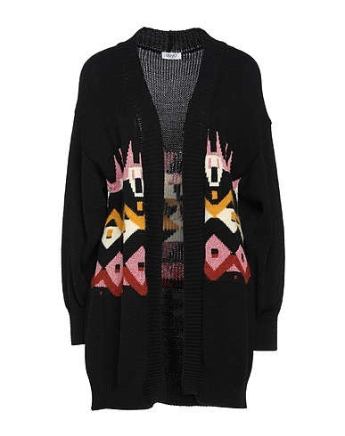 LIU •JO Cardigan Black 50% Acrylic, 50% Virgin Wool, Polyamide, Viscose, Wool