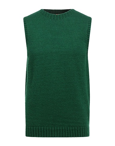 SUNS BOARDS Sleeveless sweater Green 57% Polyamide, 43% Viscose